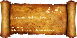 Linges Achilles névjegykártya